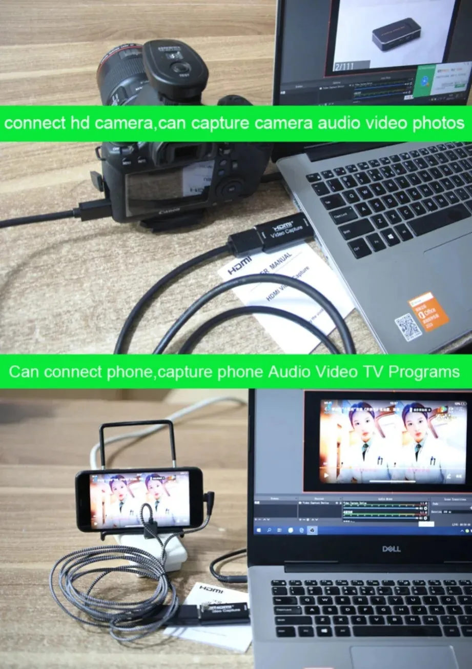 4K USB 3.0 Video Capture Card 1080P USB 2.0 HDMI Game Grabber Box For PS4 DVD Camera PC Recording Placa De Video Live Streaming image 5