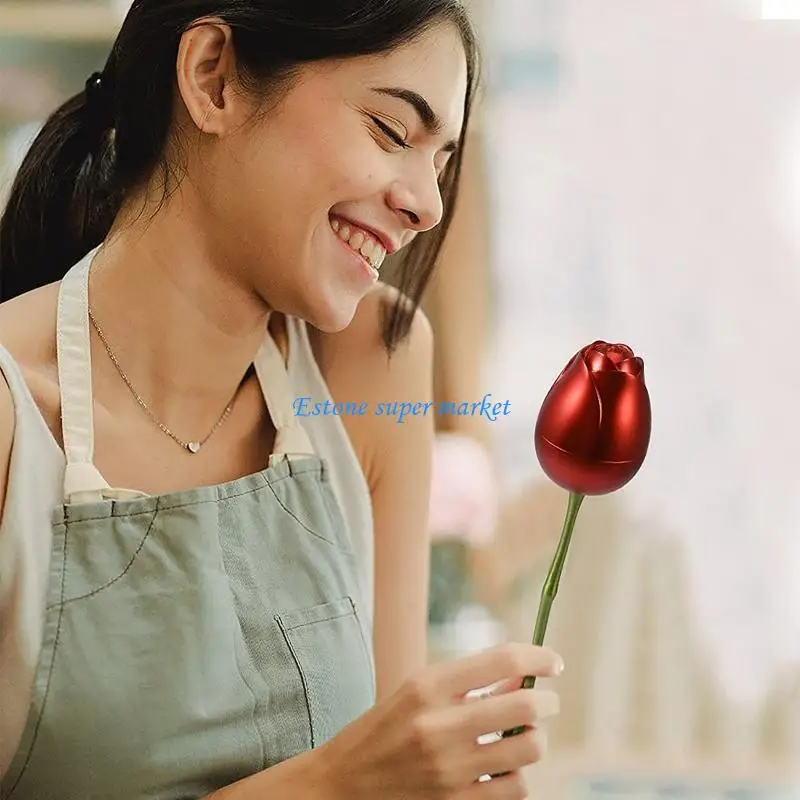 090B FLORES ARTIFICIAIS RED REMOMANCA REMACTOMANA PARA A ESPERA namorada Mãe Anniversary