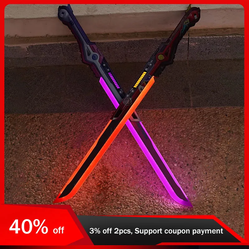 

70cm Valorant Lightsaber Overdrive Blade Light Swords Cosplay Weapon Model Acrylic Safe Katana Game Peripherals Gifts for Boys