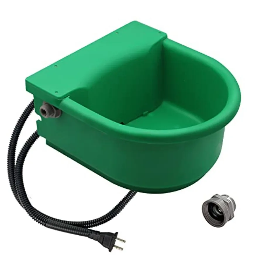 

Automatic Heated Dog Waterer Bowl Feeder Constant Temperature Dispenser 3L Outdoor Thermal Bowl with Float Ball Valves for Pet