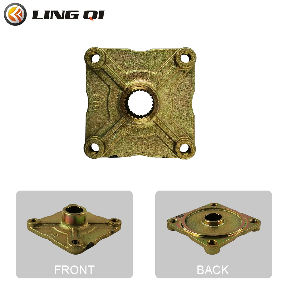 LING QI Four-Wheeler ATV Retrofit Accessories Big Bull Flange Rotary Body Steering Knuckle 4 Hole Hub Fixed Seat For Go-Kart