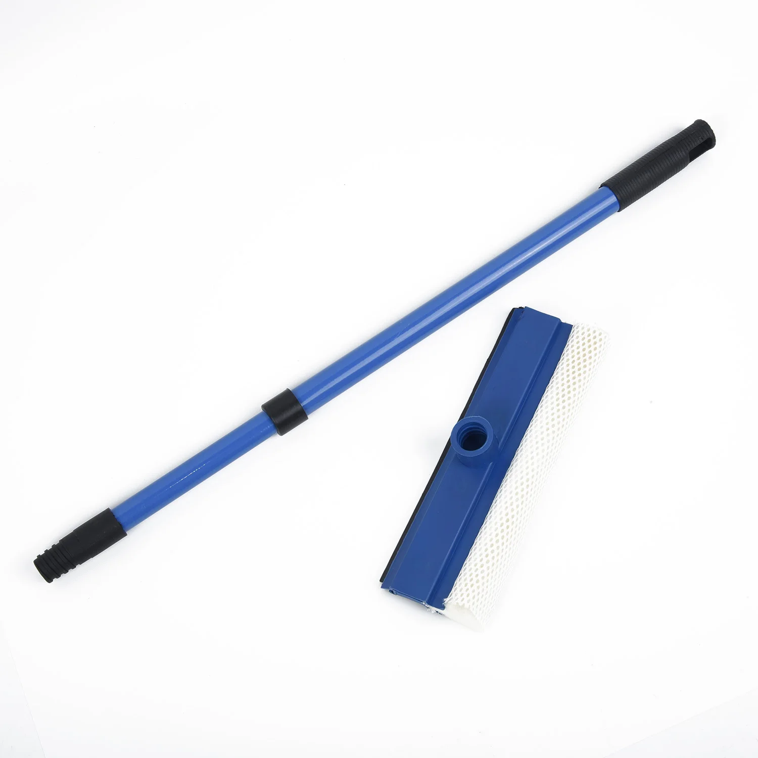 2 In 1 Telescopic Casement Glass Squeegee Cleaner Wiper Long Handle Sponge Brush Window Housework Kitchen Cleaning Tools