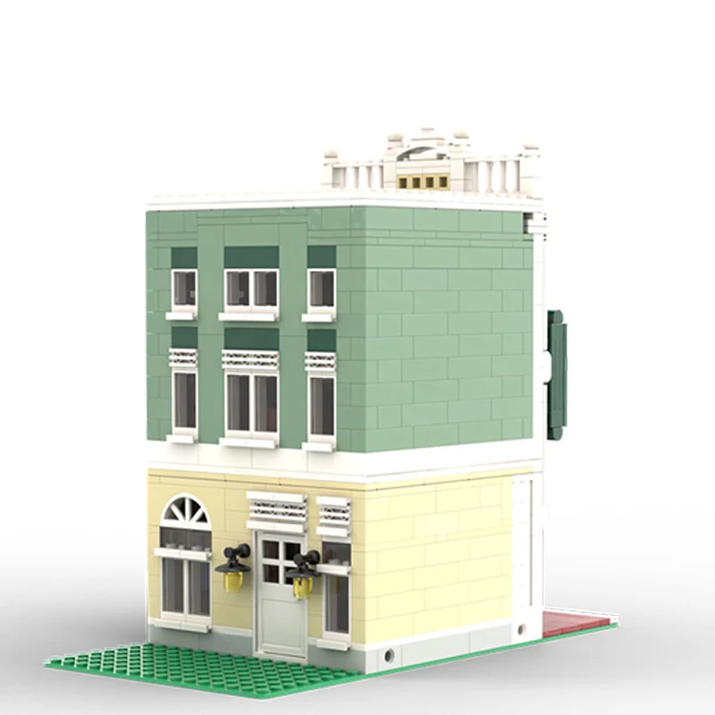 City Street View Modello MOC Mattoni da costruzione Deluxe Street Arcade Tecnologia modulare Regali Vacanza Assemblare Giocattoli per bambini Vestito