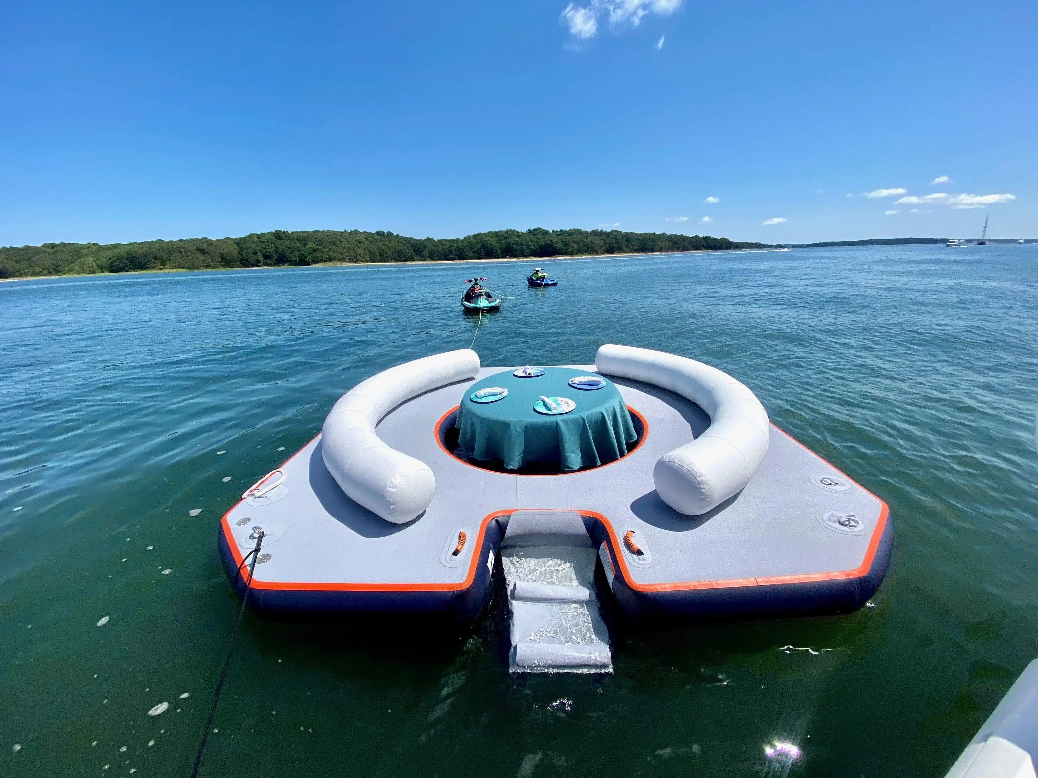 2022 New Style Inflatable Floating Platform, Inflatable Floating Island, Water Leisure Platform