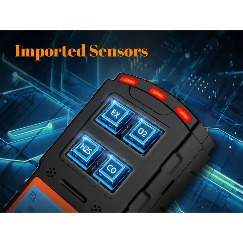아이케시 X-4 4in1 다기능 가스 감지기 휴대용 바이오가스 가스 분석기