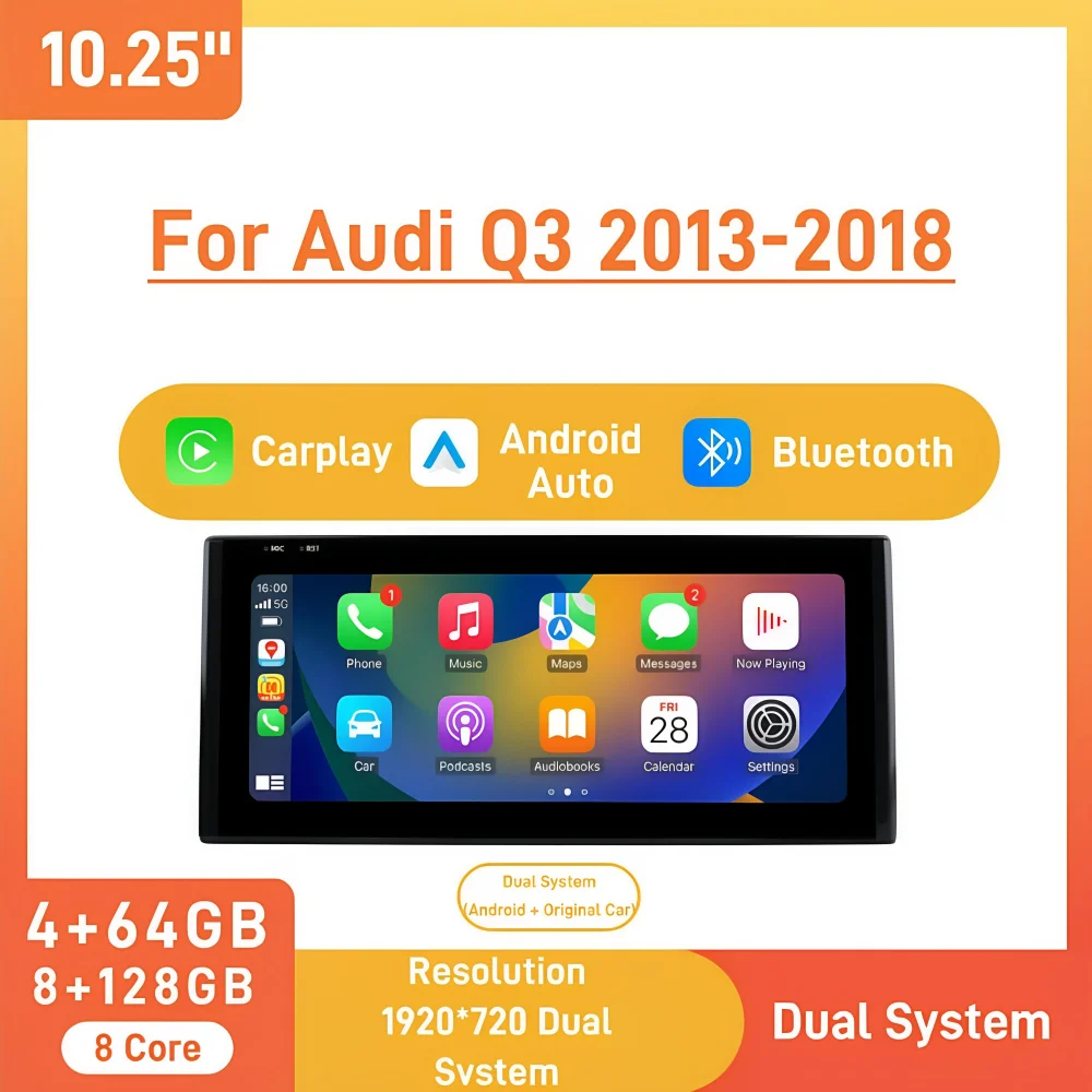 For Audi Q3 2013-2018 10.25