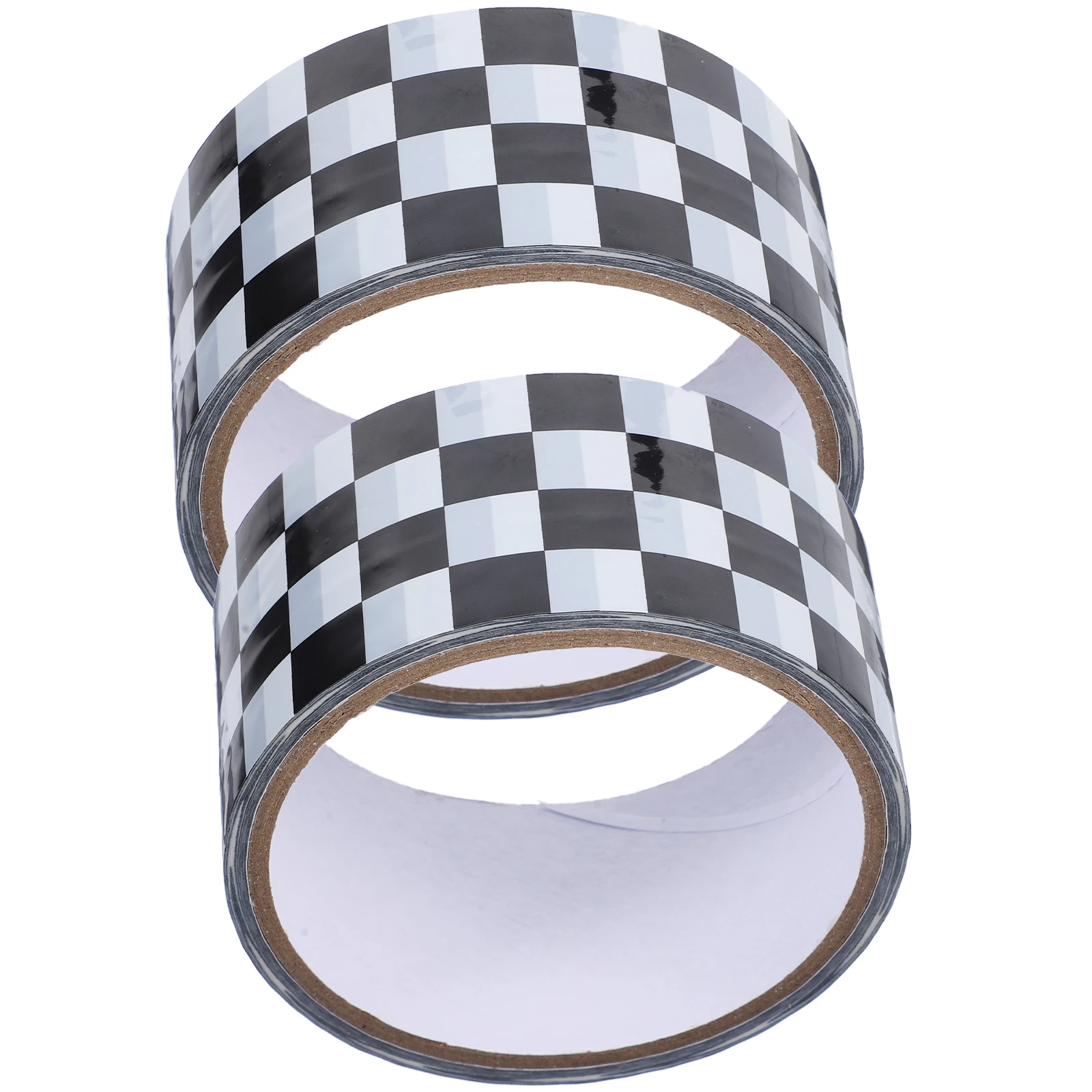 2 Rolls Refill Heavy Duty Tape Grid Bopp Package for Shipping Checkered Pattern Packing