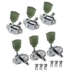 FLEOR 6pcs Deluxe Vintage Electric Guitar Machine Heads Tuners 3L3R Guitar Tuning Pegs