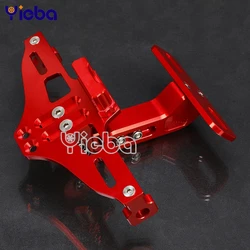 2023 2024 FOR Keeway RKF 125 RKF125 2018-2020 2021 2022 Adjustable with LED Light Motorcycle License Number Plate Holder Frame