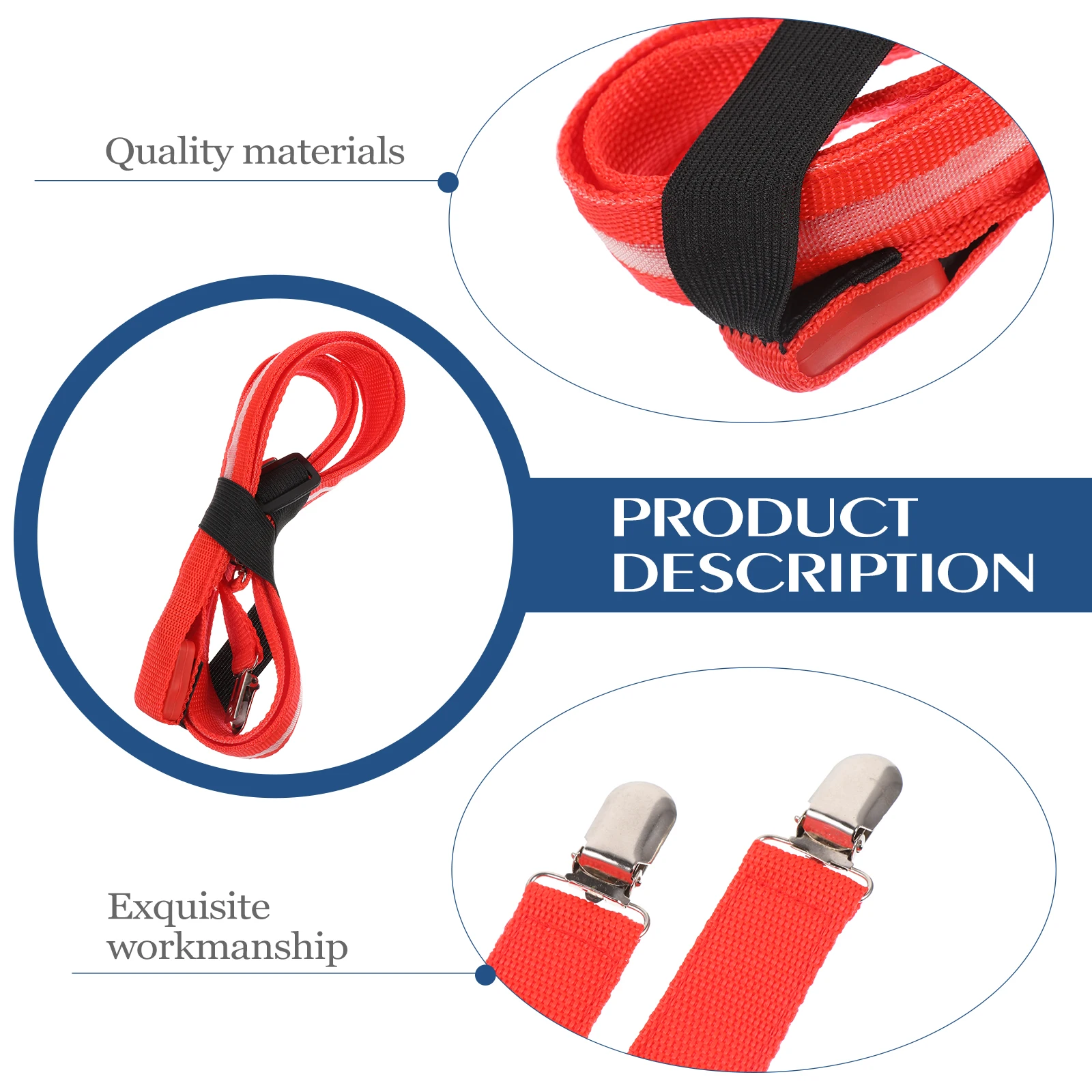 1 قطعة LED متوهجة الحمالات للرجال النساء كليب على حزام مضيئة قابل للتعديل حزام عاكس للاستخدام ليلة الرياضة زي الحفلات #5