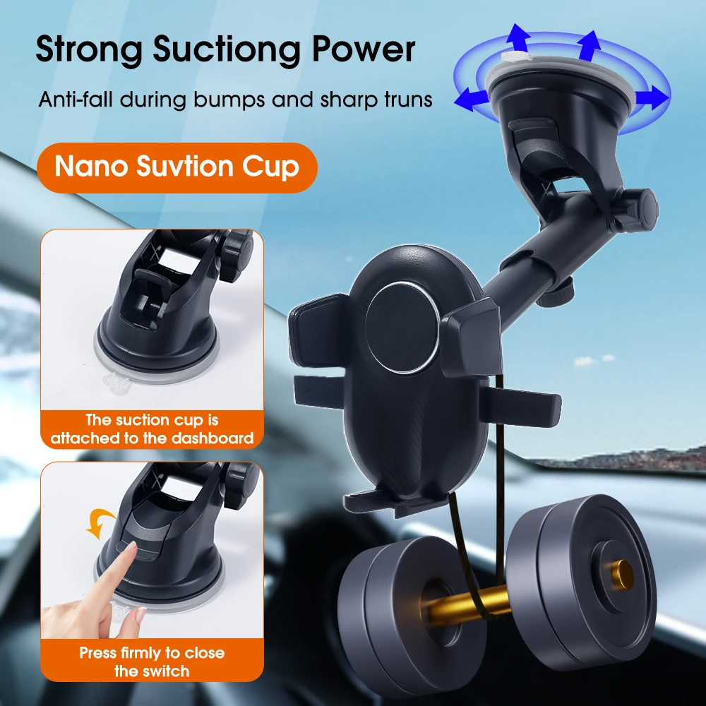 Gravity Car Suction Cup Phone Stand Car Dashboard Phone Holder Stand Mobile Smartphone Bracket for Iphone Samsung Redmi Huawei