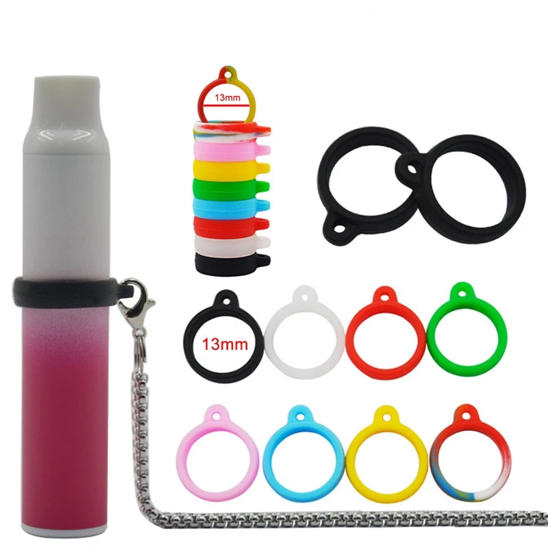 10mm/13mm Inner Diameter 8Pcs/set Silicone Anti-Lost Adjustable Rings Band Holder For Pens Device Mini Vape Mod