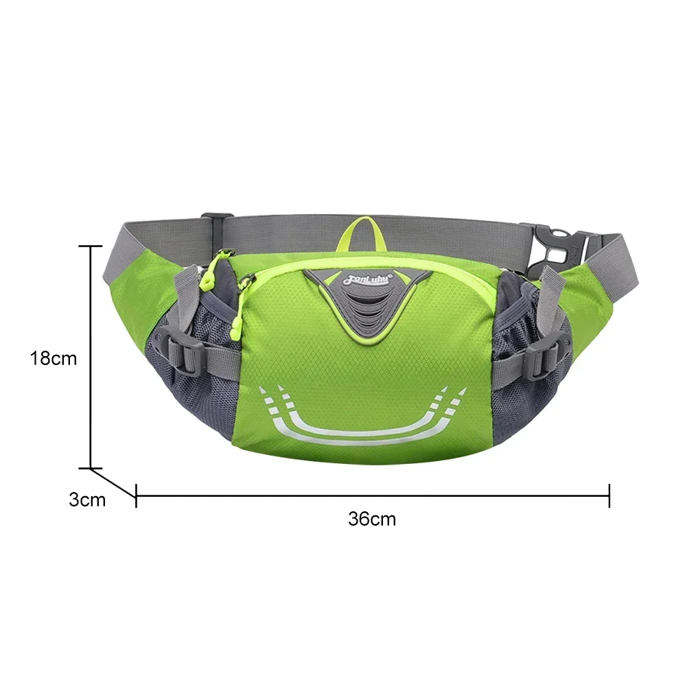 Fanny Pack Nylon Bum Bag with Bottle Holder Sling Waist Pack Waterproof for Cycling for Running Hiking for Hydration for Jogging