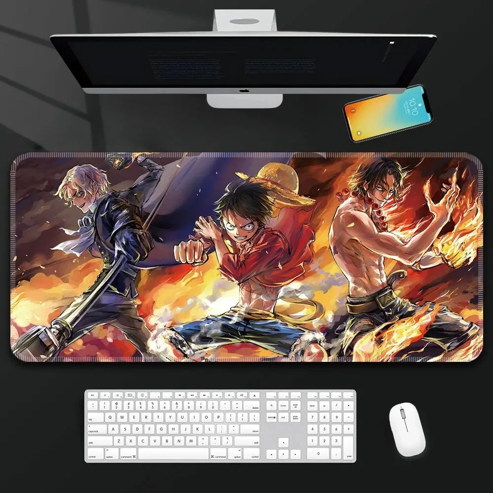 

Кожаный коврик для мыши ONE PIECE для мальчиков, большой анимационный коврик для клавиатуры для киберспорта, игровой коврик для мыши с Луффи, коврик для компьютерного стола, офисный коврик для мыши