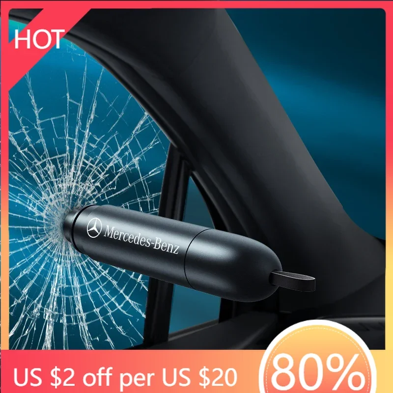 

Автомобильная наклейка, портативный молоток безопасности для автомобильного ремня безопасности, оконный выключатель, спасательный инструмент для Mercedes Benz B/C/E/S Class A Class