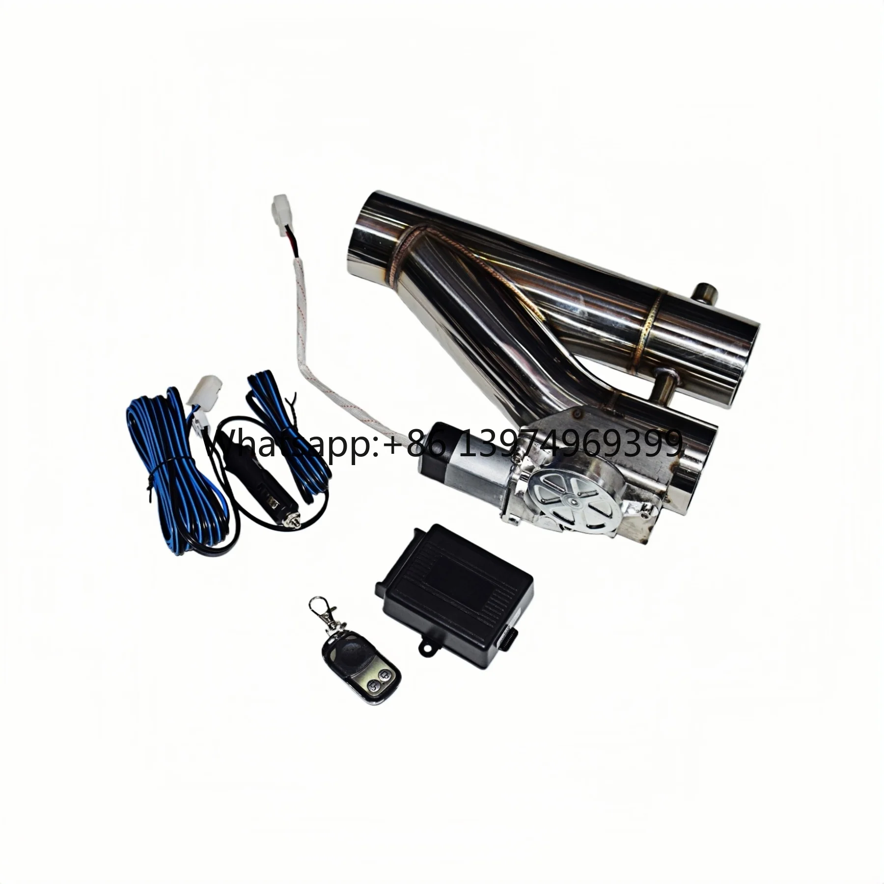 For DEX E-Cut Universal Stainless Steel Muffler Clamp 1.5mm Mirror Polished with Wireless Remote for 2.5/3 Inch Exhaust Systems