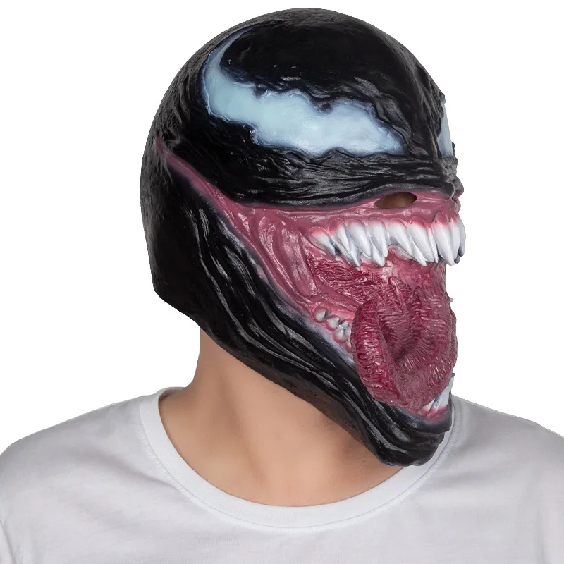 Marvel Venom Mask Movie Peripherals Superhero Cosplay Headgear Halloween Decorative Accessories Children\'s Toys Gifts