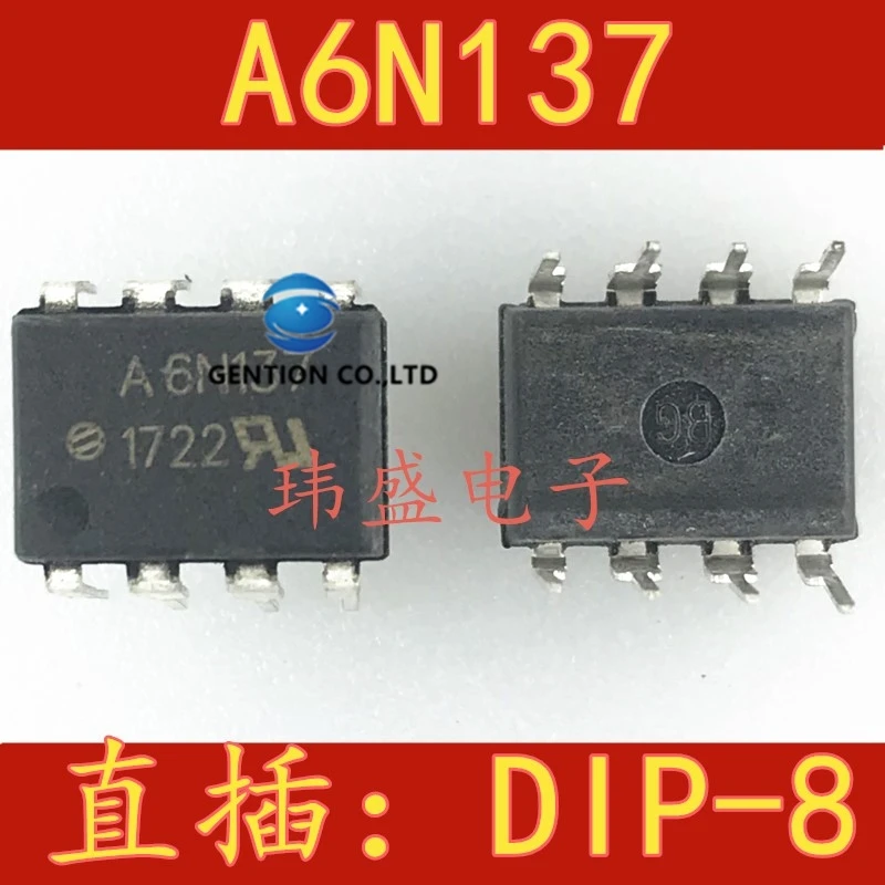 

10 шт. 6N137 A6N137 DIP-8 световой выходной изолятор логический чип HCPL-6N137 в наличии 100% новый и оригинальный