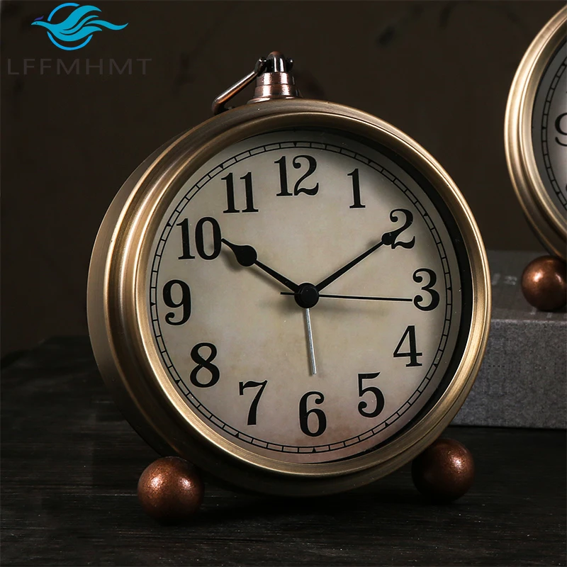 

Роскошный ретро-будильник, хорошее качество, старомодные студенческие настольные часы, классический громкий будильник, аналоговые часы с двумя колокольчиками, украшение дома