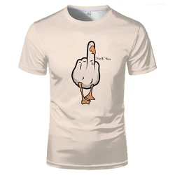 Duck Cartoon Funny Tshirt Interesting Goose Animal Round Neck Breathable T Shirts Fashion Street Casual New In Tops & Tees