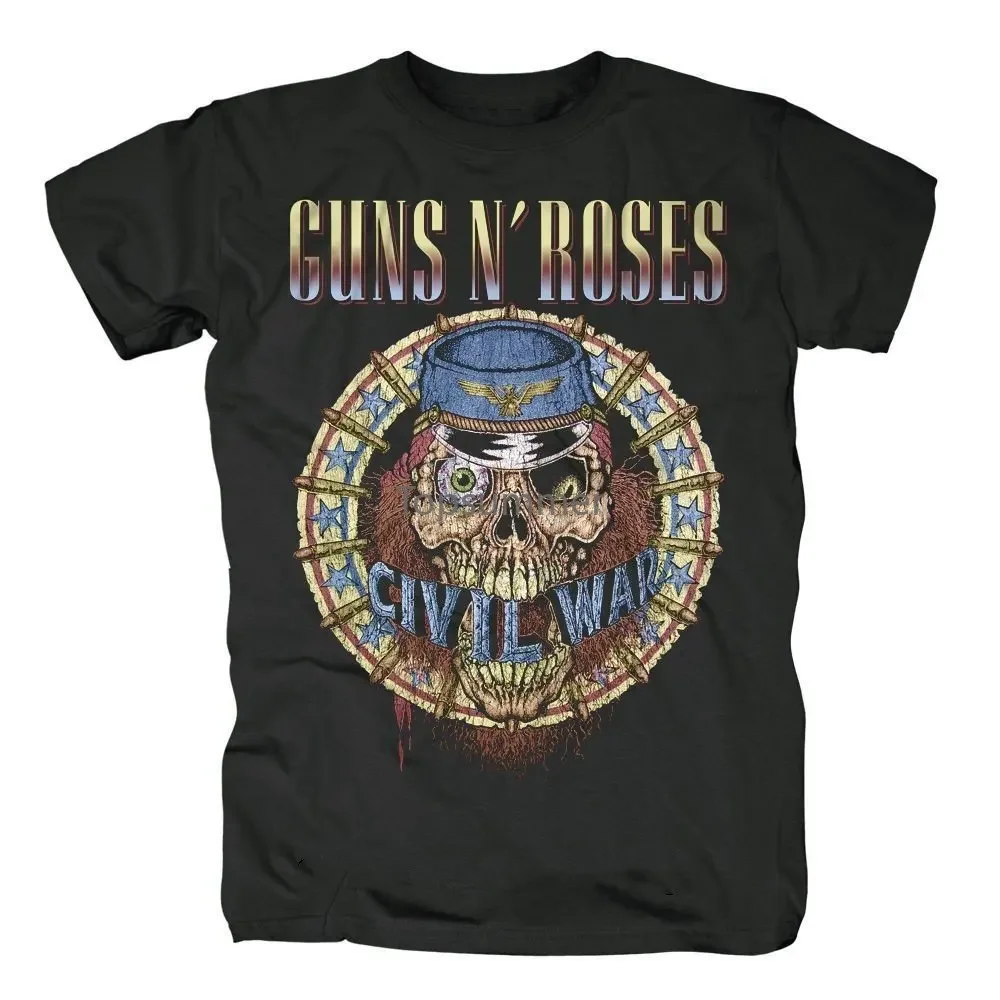 Men T Shirt Guns N Roses Civil War Amplified Charcoal Funny T-Shirt Novelty Tshirt Women