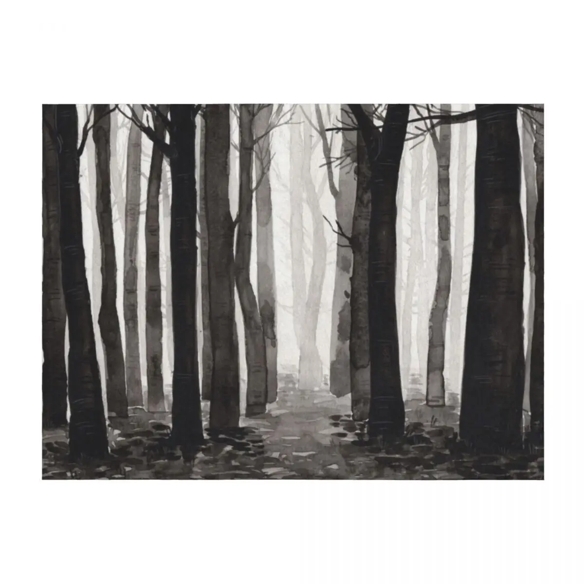 

Monochrome Forest Throw Blanket Blankets Sofas Of Decoration Bed covers Luxury Brand Multi-Purpose Blankets