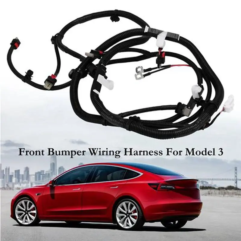 AEE5-Car Front Bumper Radar Harness Wiring Without Fog Light Interface 1067958-001-G For Tesla Model 3 2017-2020 106795801G