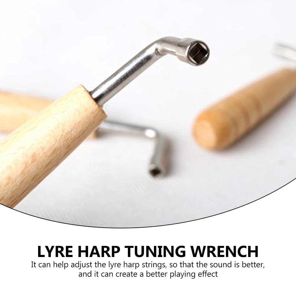 

2pcs Lyre Lyre Tuning Harp Tuning Wrench Tool Stainless Steel Music Instrument Durable Adjust Wrench Long Life