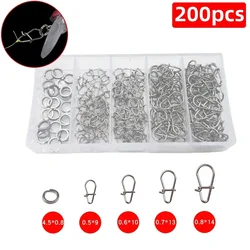 200 Lure Pin Set Gourd Pin Enhanced Pin + Flattened Double Circle Fishing Gear Connector