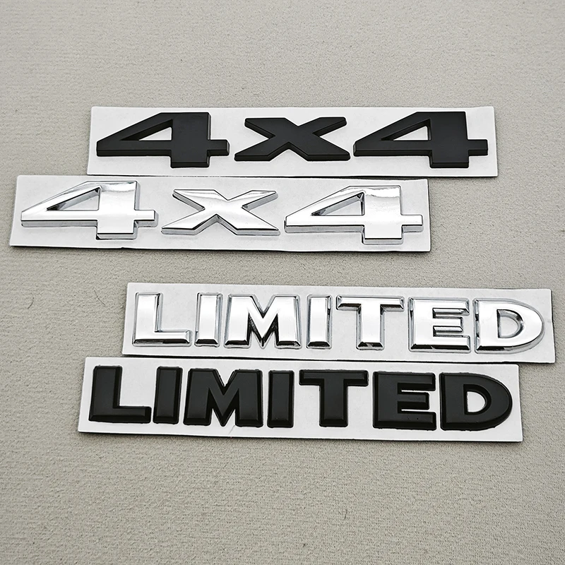Letras de Metal 3D para coche, Logo limitado 4X4, emblema, insignia para maletero, pegatinas para Jeep Grand Cherokee Overland Compass Wrangler, accesorios