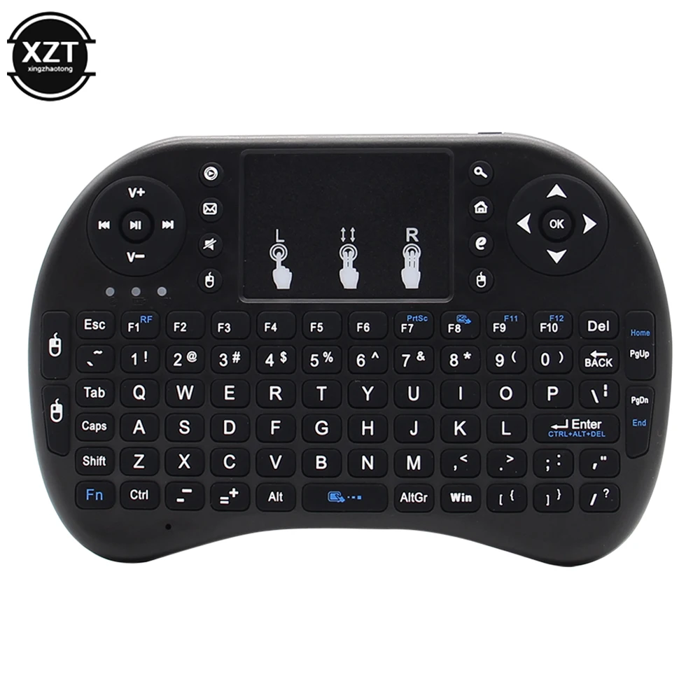 I8 Mini Wireless Keyboard Backlit English Russian Hebrew 2.4G Air Mouse Remote Control Touchpad Handheld for Android TV Box PC