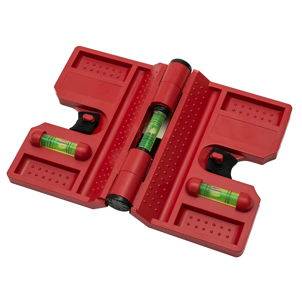 90Degree Angle Level Fence Post Pipe Magnetic Adjustable Post Level With Elastic Band Horizontal Vertical 3 Vials