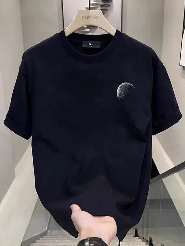 

Men Fashion Casual Top Quality 100% Cotton Cool Funny Design Print Tshirt Loose Summer Men T Shirt O-neck Male Tees T-shirt Tops