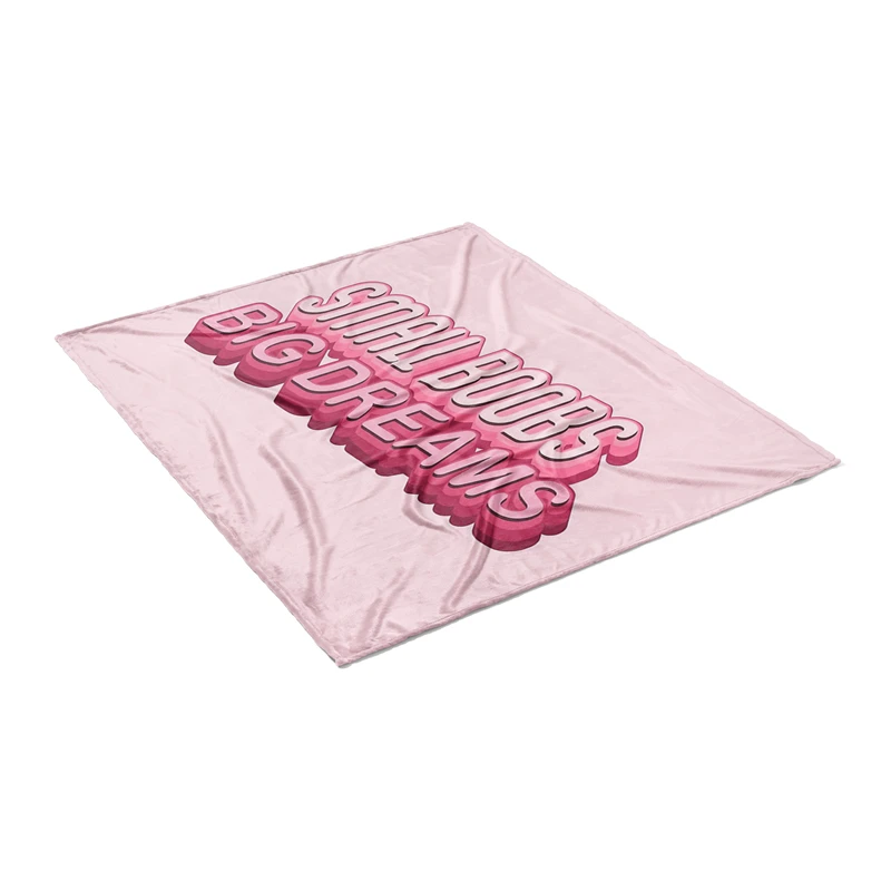 Aertemisi Small Boobs Big Dreams Pet Blanket for Small Medium Large Dog Cat Puppy Kitten Couch Sofa Bed Decor
