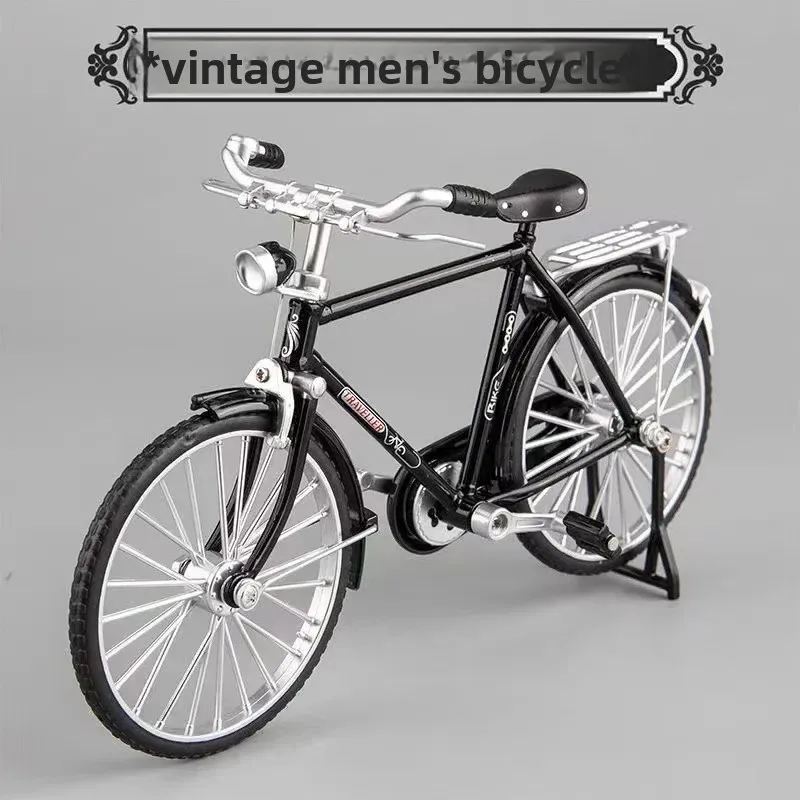 Mini Vintage Legierungs-Fahrradmodell 1:10 DIY Montage-Bausatz Praktisches Spielzeug Sammlerfigur Heim-Desktop-Dekoration Modell