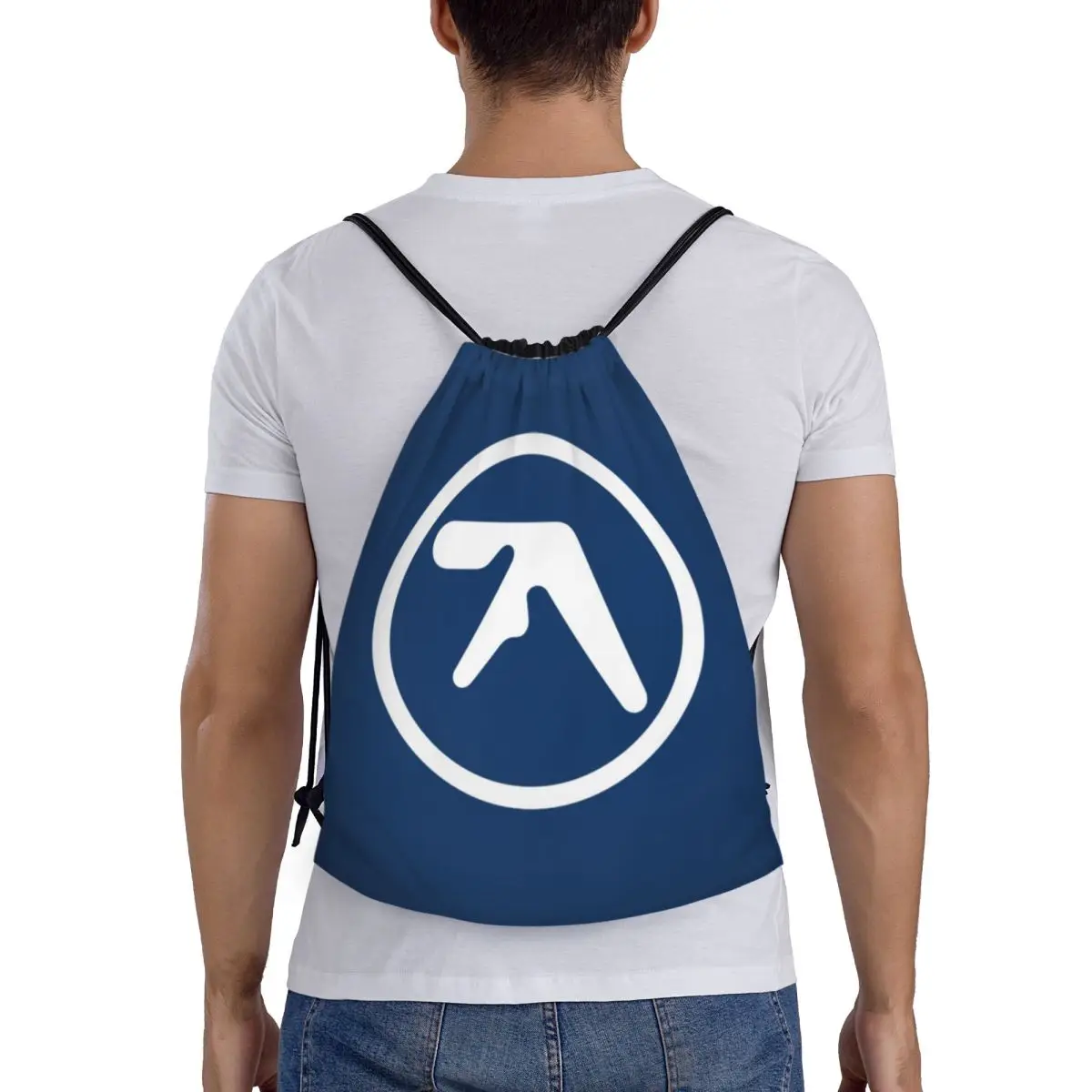 

Aphex Twin Creative Y2K Logo Backpacks Fashion Portable Drawstring Bundle Pocket Storage Bag Book Bags For Man Woman Students