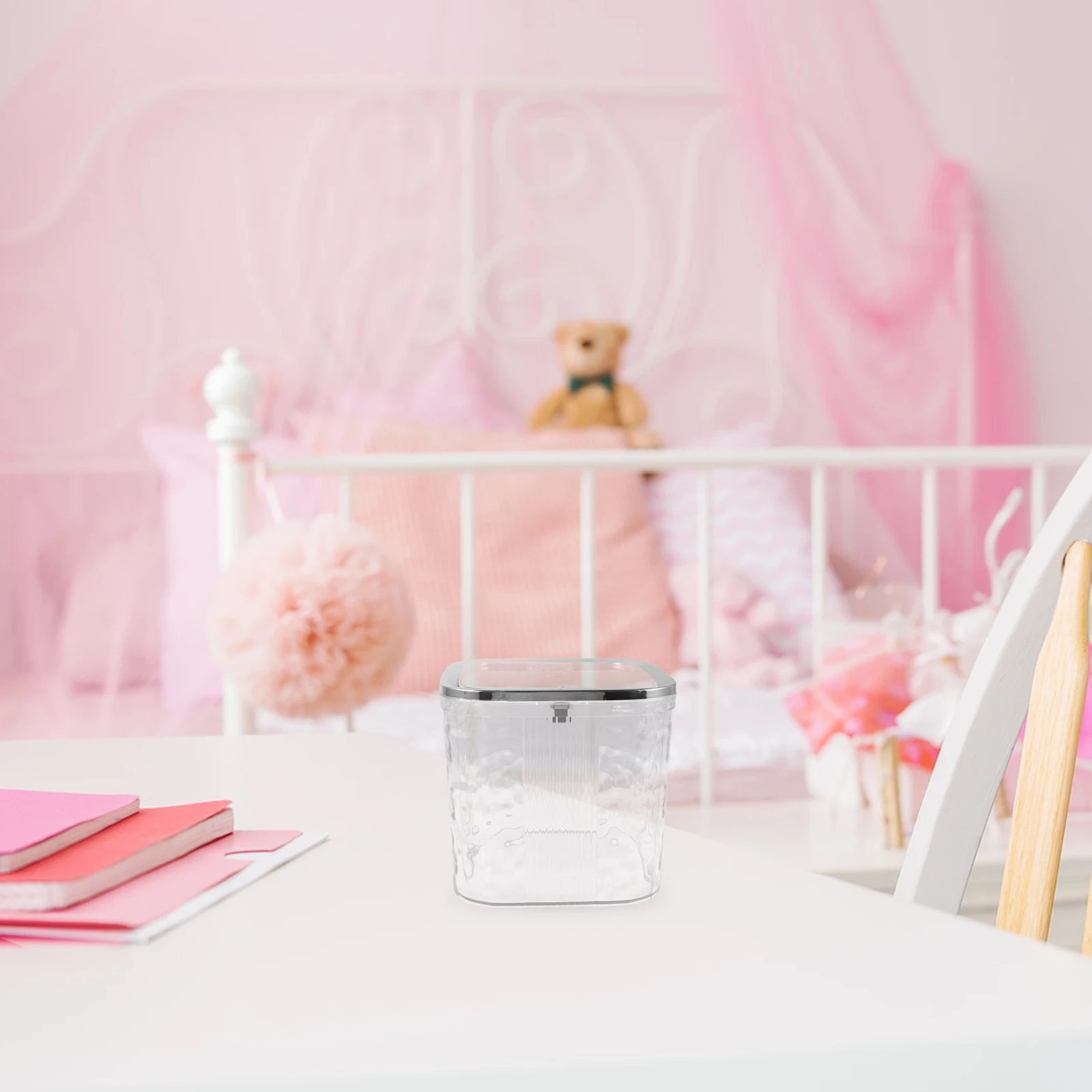 

Accessories Organizer Box Press Lid Transparent Storage For Hair Clips Ties Portable Travel Container For Girls