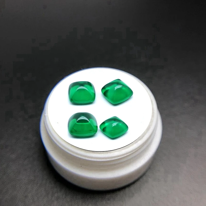 Natürlicher Rubin Saphir Smaragd quadratischer flacher Boden 10 × 10mm für Schmuck herstellung vvs lose Edelsteine – Detail 2