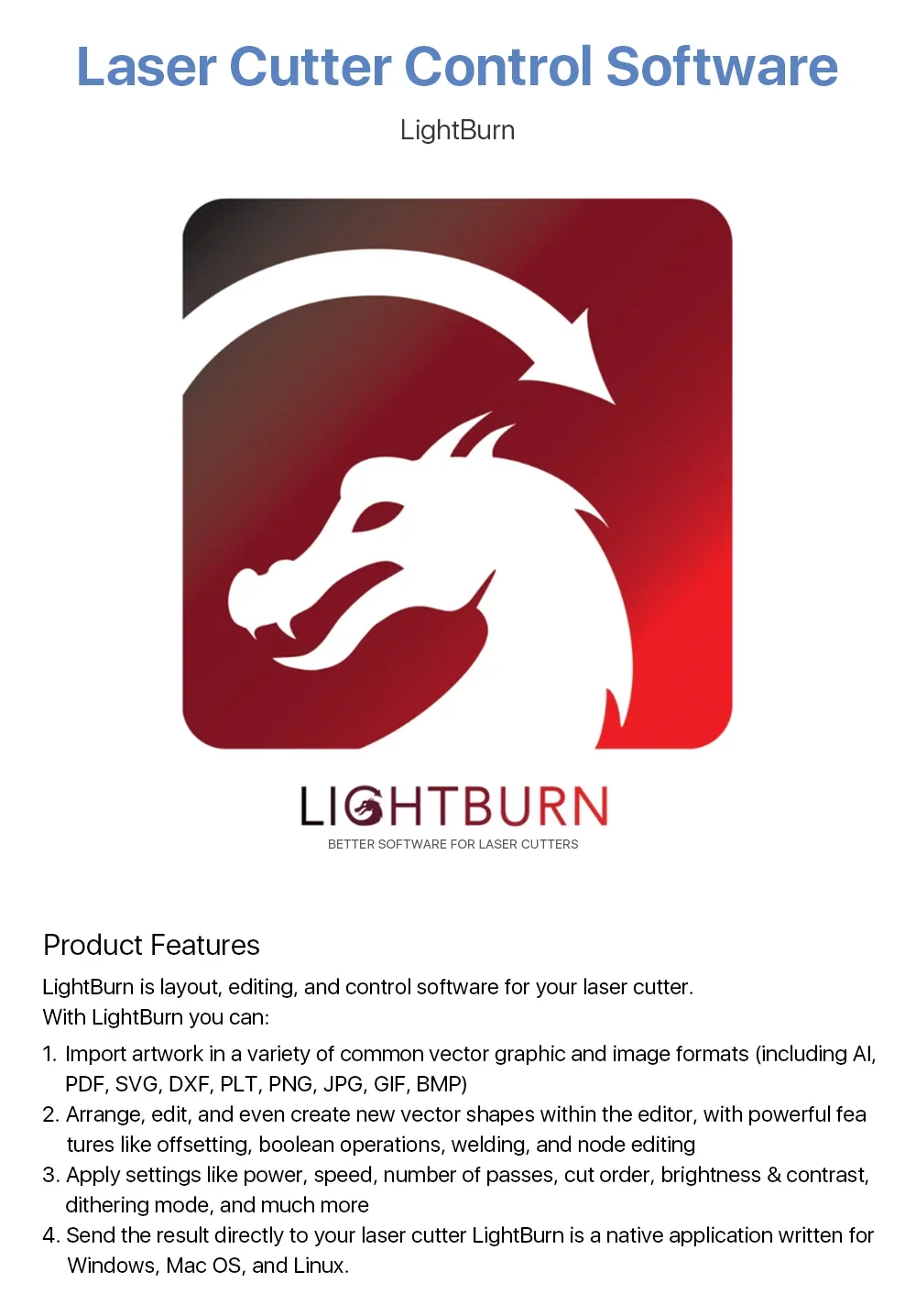 LightBurn Activation Code for Laser Engraving Machine Control Software