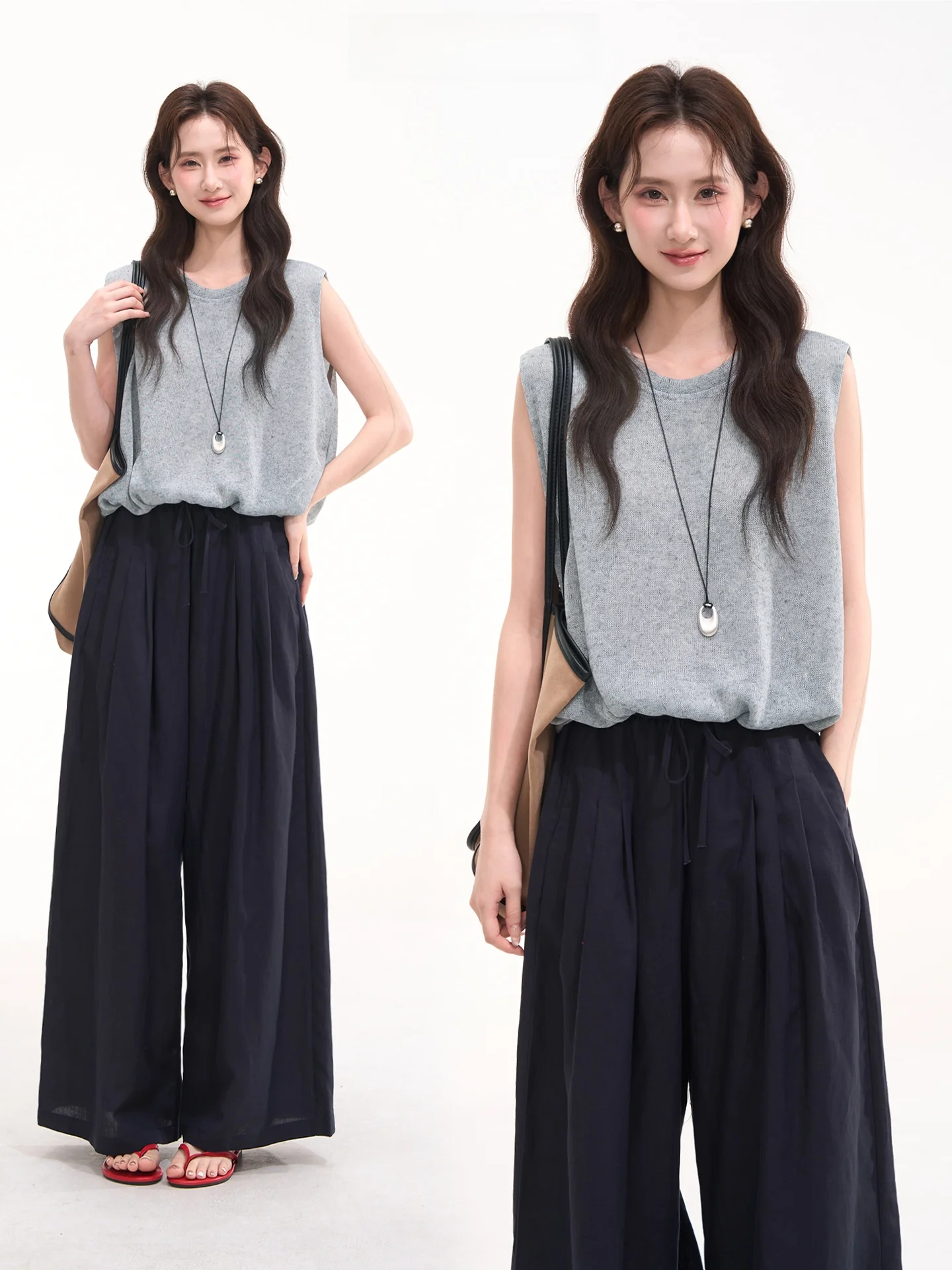 

Heme Casual Linen Knitted Vest Top Women Summer Loose Fit round Neck Polyester 92% Linen 8% Floral Patterned Window Display