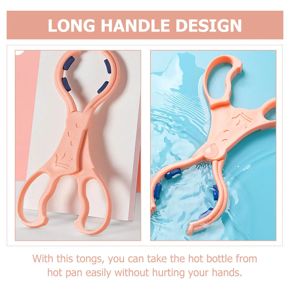 Hot Bottle Clamp for Baby Bottles Long Ergonomic Handle Convex Grip Prevents Sliding Ideal for Sterilizer Pan and Boiling Water