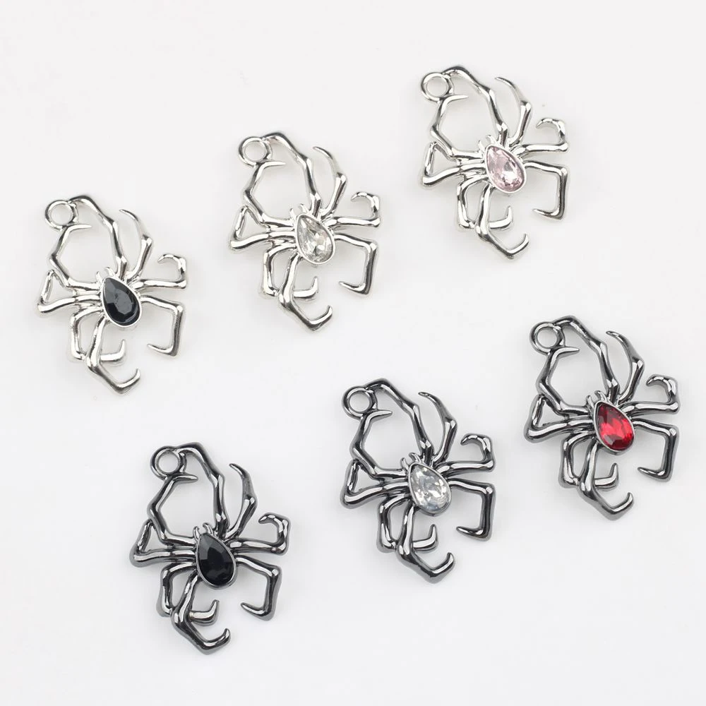 10pcs Fashion Cute Spider Shape Pendant Earring Necklace Bracelet Jewelry Making Accessories Handmade DIY Ornament Craft Gifts view 4