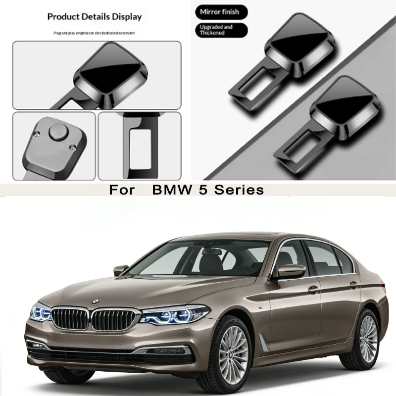 

for BMW 5 Series Car Seat Belt Clip Extender Safety Seatbelt Lock Buckle Plug Thick Insert Socket Extender Safety Buckle