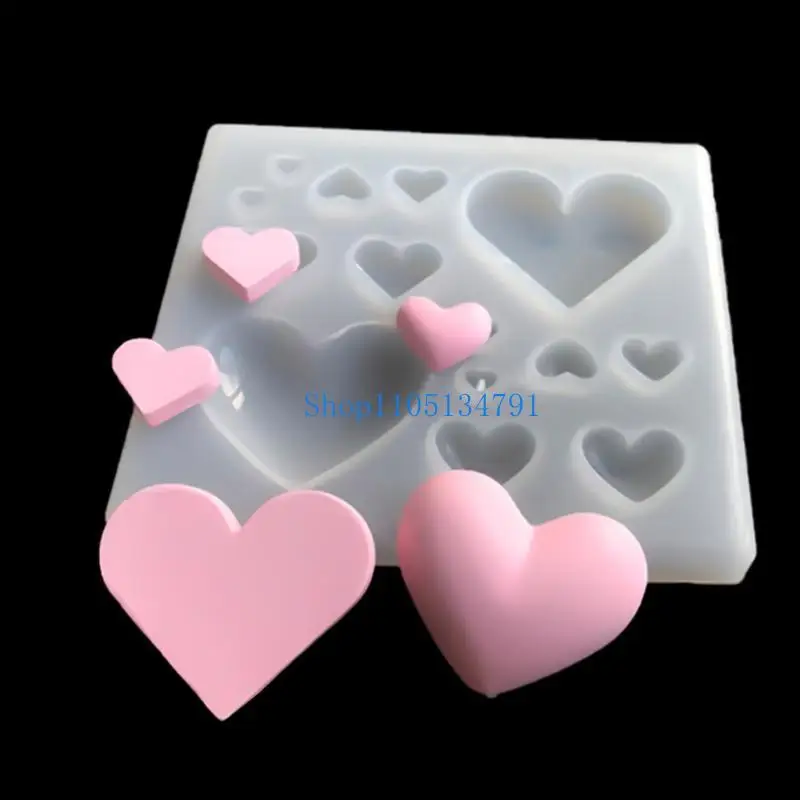 Heart Resin Mold for Earrings - alternate angle
