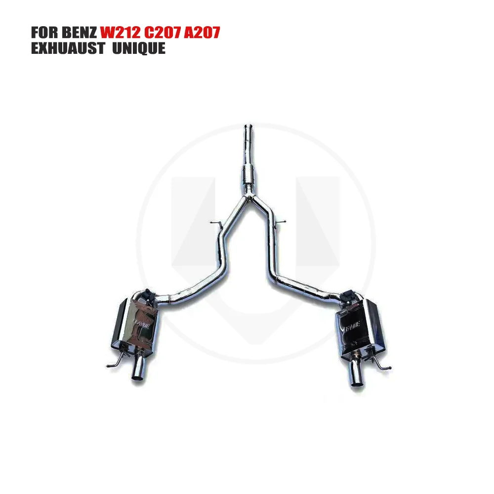 UNIQUE Stainless Steel Exhaust System Performance Catback is Suitable for Mercedes-Benz E260 E300 E320 E350Car Muffler