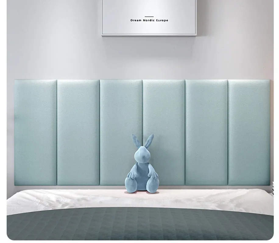 Modern 3D Wall Stickers Headboard Soft Bag Self-adhesive Head Board Fabric Backrest Tatami Wall Enclosure Baby Room Wall Decor