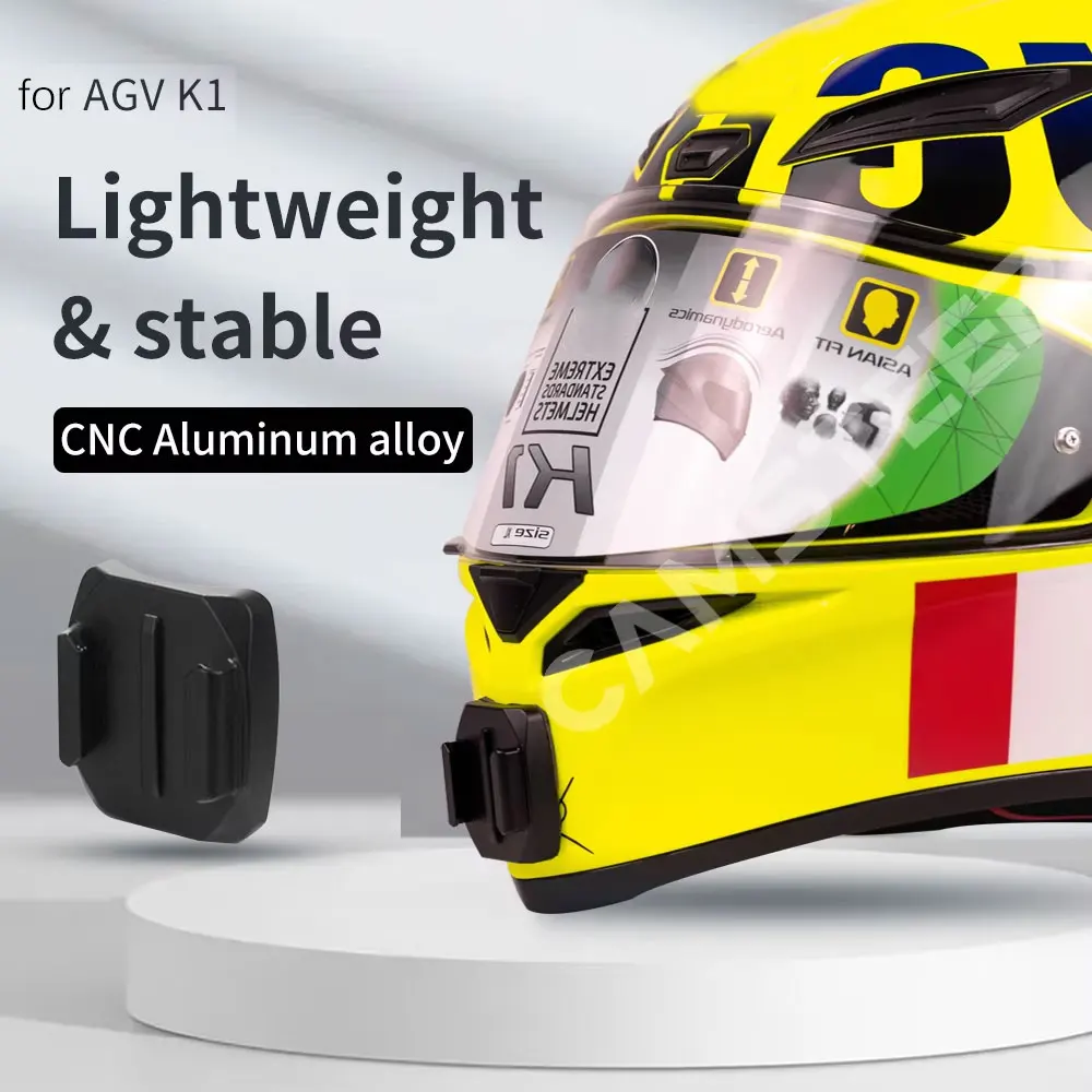 for AGV K1 K1s Helmet Custom Aluminium Chin Mount for GoPro Hero 12 11 10 9 Insta360 X4 X3 Ace pro DJI Action 5Pro 4 3 Camera
