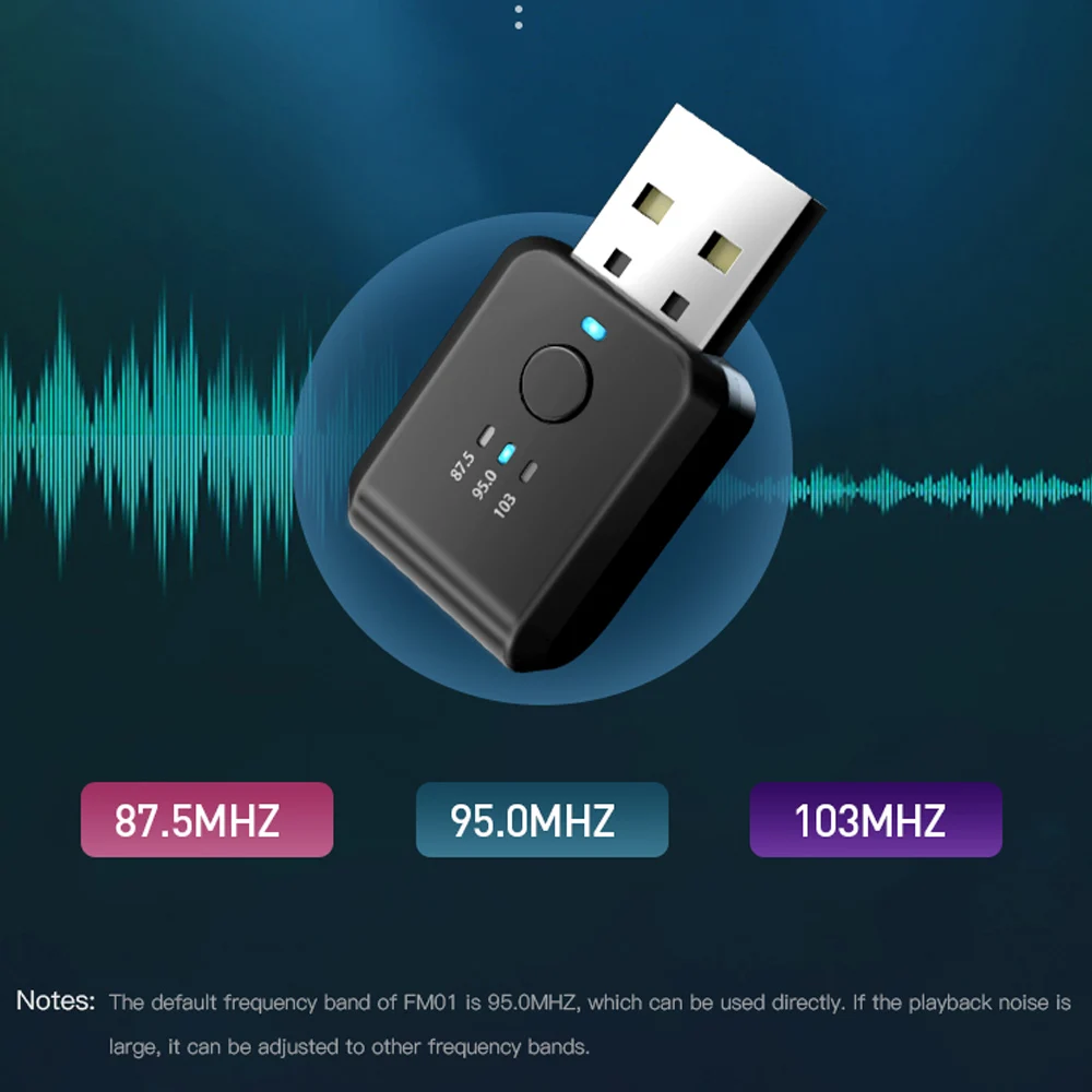 

FM01 Mini USB FM-передатчик Приемник Автомобильный Bluetooth V5.1 Громкая связь Вызов Usb Power Автомобильный комплект Авто Беспроводное аудио для автомобиля FM-радио