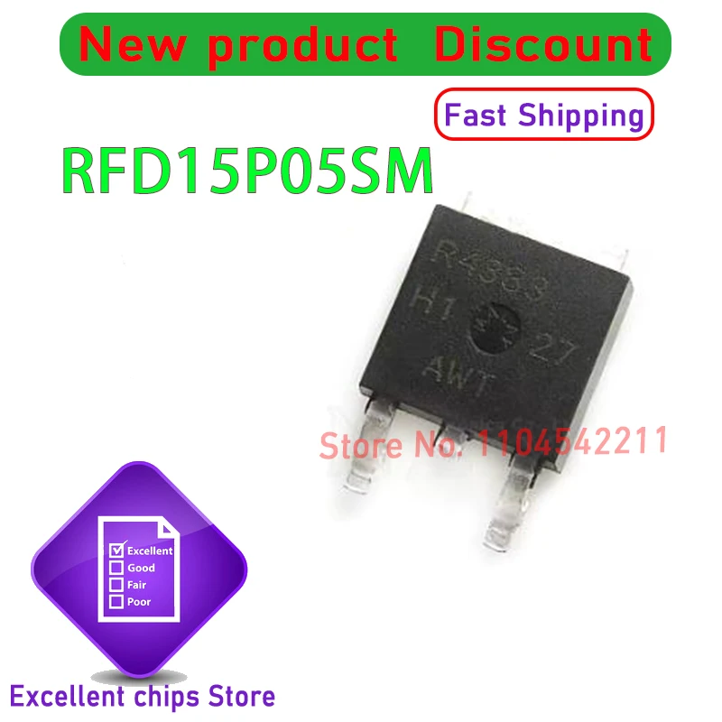 Original New D15P05 RFD15P05SM RFD15P05  in stock 10pcs/lot