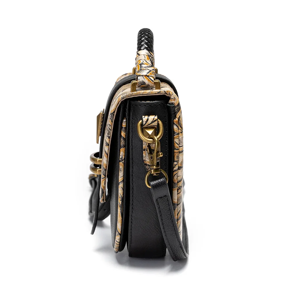 Luxury Vintage Phone Bag Genuine Leather Women's One Shoulder Diagonal Bag Handbag wallet card holder Steampunk woman bag